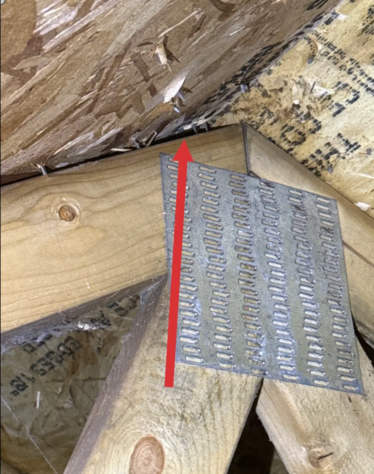 OSB roof sheathing not sitting flush on rafters